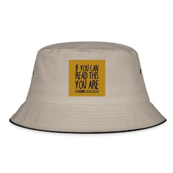 Face mask funny saying - funny sayings - Bucket Hat - khaki/black - Front