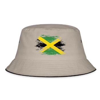 Drapeau de la Jamaïque utilisé - Bob - kaki/noir - Devant