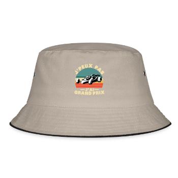 Ich kann nicht, ich habe einen tollen Preis - Bucket Hat - Khaki/Schwarz - Vorne