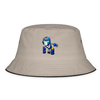 Robot - Bucket Hat - Khaki/Schwarz - Vorne