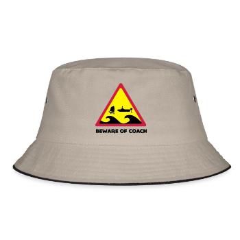 Beware Of Coach - Opti Edition - Bucket Hat - Khaki/Schwarz - Vorne