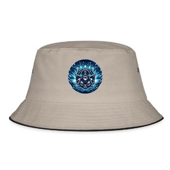 Kapitän im Sturm Logo - Bucket Hat - Khaki/Schwarz - Vorne