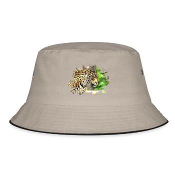 Leopard - Bucket Hat - Khaki/Schwarz - Vorne