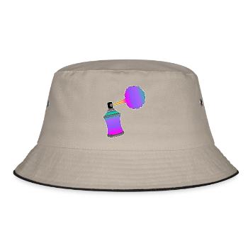Spraydose Graffiti - Bucket Hat - Khaki/Schwarz - Vorne