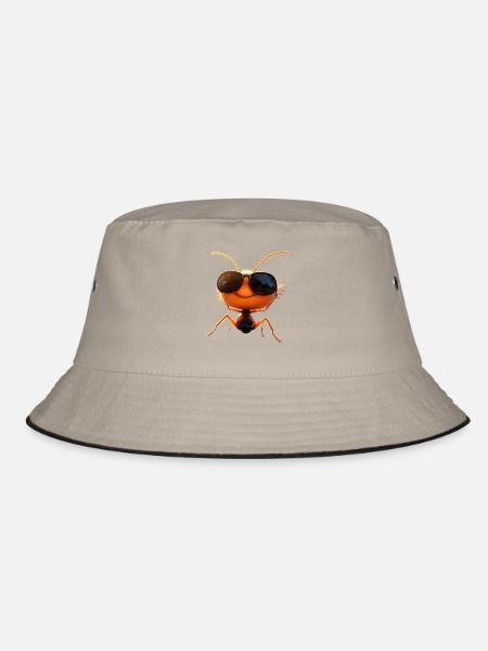 Ant Forest Ant Fire Ant Insect Cute Ants - Bucket Hat - khaki/black - Front