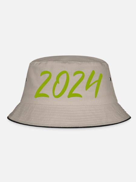 2024 Silvester Neujahr grün - Bucket Hat - Khaki/Schwarz