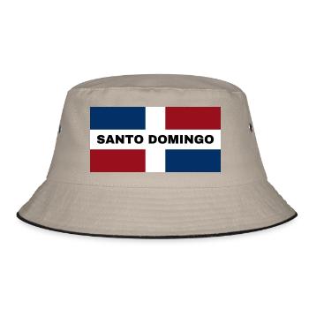Ville de Saint-Domingue en République dominicaine Drapeau - Bob - kaki/noir - Devant