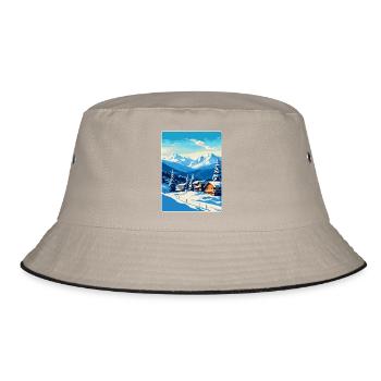 Kitzbühel Autriche Affiche de voyage vintage souvenir - Bob - kaki/noir - Devant