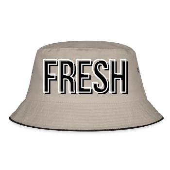 Fresh - Bucket Hat - Khaki/Schwarz - Vorne