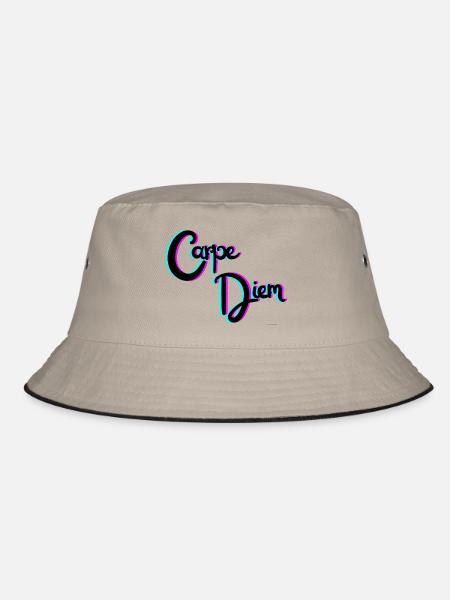 Nutze den Tag - Bucket Hat - Khaki/Schwarz