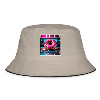 Donut 2 - Bucket Hat - Khaki/Schwarz - Vorne