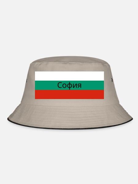 Sofia City in Bulgarian Flag - Bucket Hat - khaki/black