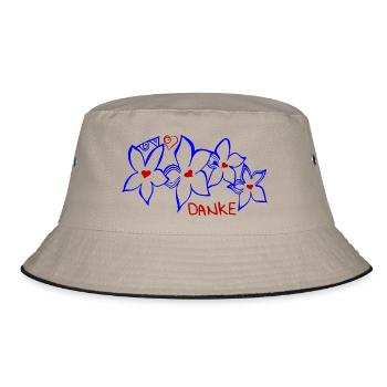 Danke - Bucket Hat - Khaki/Schwarz - Vorne