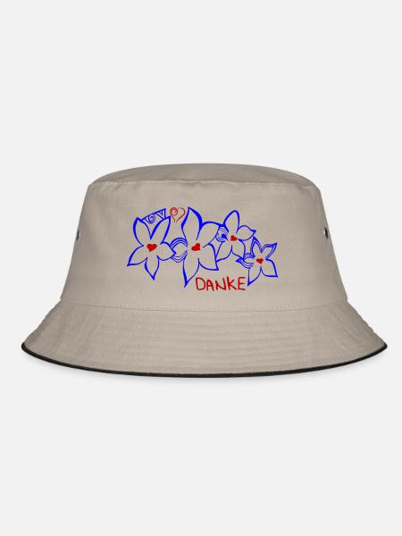 Danke - Bucket Hat - Khaki/Schwarz
