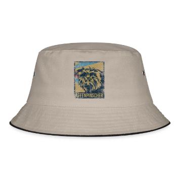 Munterer Affenpinscher Züchter - Bucket Hat - Khaki/Schwarz - Vorne