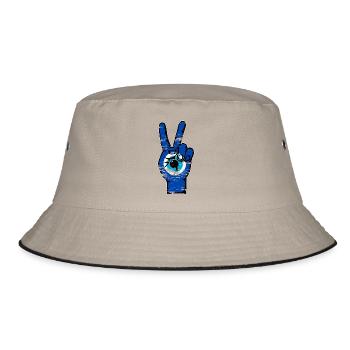 Nazar Frieden Victory Symbol used - Bucket Hat - Khaki/Schwarz - Vorne