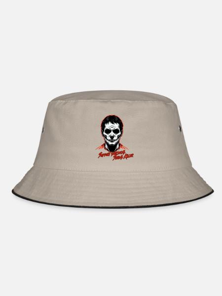 Unterstütze deinen lokalen Serienmörder - Bucket Hat - Khaki/Schwarz