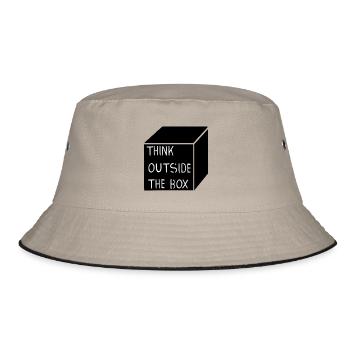 THINK OUTSIDE THE BOX - Bucket Hat - Khaki/Schwarz - Vorne
