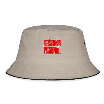 Einen Tag ohne Kaffee - Gefährliches Trinkspiel - Bucket Hat - Khaki/Schwarz - Vorne