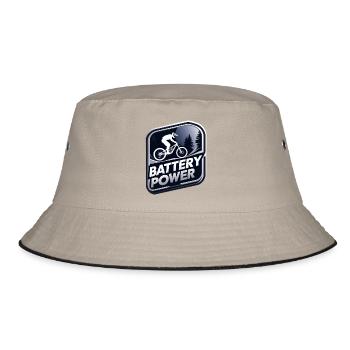 Battery Power - Bucket Hat - Khaki/Schwarz - Vorne