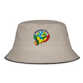 Frieden für alle – Senegal - Bucket Hat - Khaki/Schwarz - Vorne