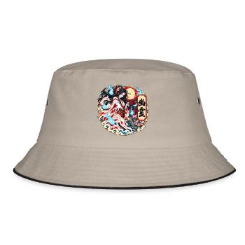 Yūrei: Der japanische Geist des Bedauerns - Bucket Hat - Khaki/Schwarz - Vorne
