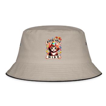 KARNEVALS KÄTZCHEN - Bucket Hat - Khaki/Schwarz - Vorne
