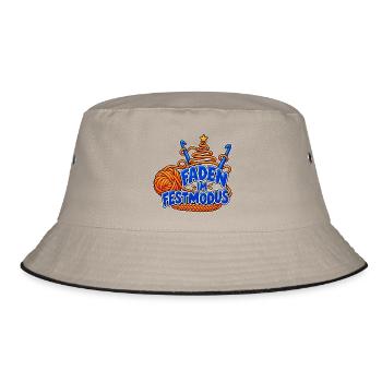 Faden im Festmodus – Häkeln im Advent - Bucket Hat - Khaki/Schwarz - Vorne