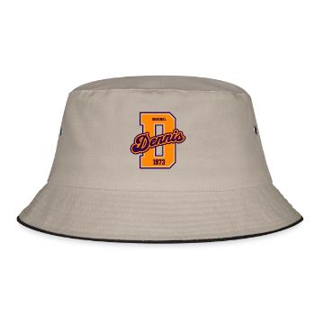 Dennis 1973 Original College Retro Name - Bucket Hat - Khaki/Schwarz - Vorne