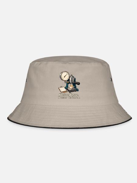 Kleine Tasse. Grosses Verfahren. – Espresso-Prüfst - Bucket Hat - Khaki/Schwarz