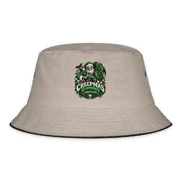 Creepmass Gaming: Manticore Green Team - Bucket Hat - Khaki/Schwarz - Vorne