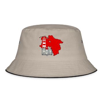 Moin Niedersachsen Leuchtturm - Bucket Hat - Khaki/Schwarz - Vorne