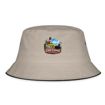 OSTFRIESLAND - Bucket Hat - Khaki/Schwarz - Vorne