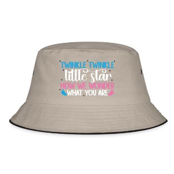 Funkel, funkel, kleiner Stern, wie wir uns fragen, was - Bucket Hat - Khaki/Schwarz - Vorne