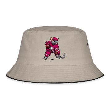 Ratten Eishockey - Bucket Hat - Khaki/Schwarz - Vorne