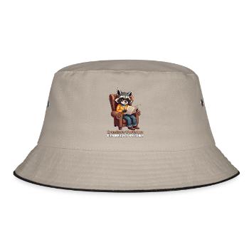 Grandpa's Workshop: Tiny Helpers Welcome - Bucket Hat - Khaki/Schwarz - Vorne