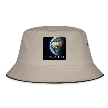 Erde-30cm - Bucket Hat - Khaki/Schwarz - Vorne