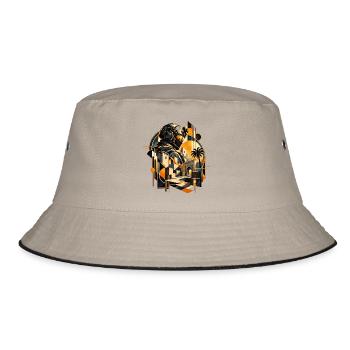 Taktischer Soldat - Gamer Motiv - Bucket Hat - Khaki/Schwarz - Vorne