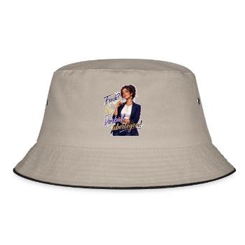 Frech? Ne Verbal Überlegen - Bucket Hat - Khaki/Schwarz - Vorne