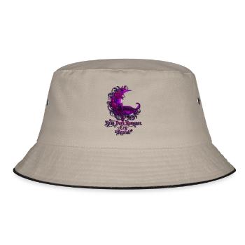 Read Dark Romance Cry Repeat Gothic Shirt - Bucket Hat - Khaki/Schwarz - Vorne
