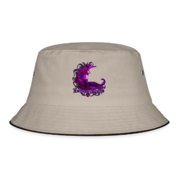 Embrace Your Shadows Gothic Shirt - Bucket Hat - Khaki/Schwarz - Vorne