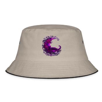 Morally Grey Dark Romance Shirt - Bucket Hat - Khaki/Schwarz - Vorne