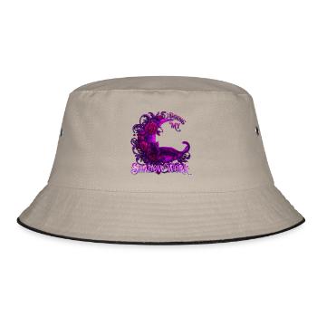 Doing My Shadow Work Witch Shirt - Bucket Hat - Khaki/Schwarz - Vorne