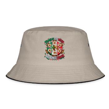 Familie ist mein Lieblingschaos - Bucket Hat - Khaki/Schwarz - Vorne