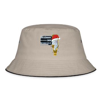Entzündet Den Tornado Bier Exen Weihnachten Party - Bucket Hat - Khaki/Schwarz - Vorne