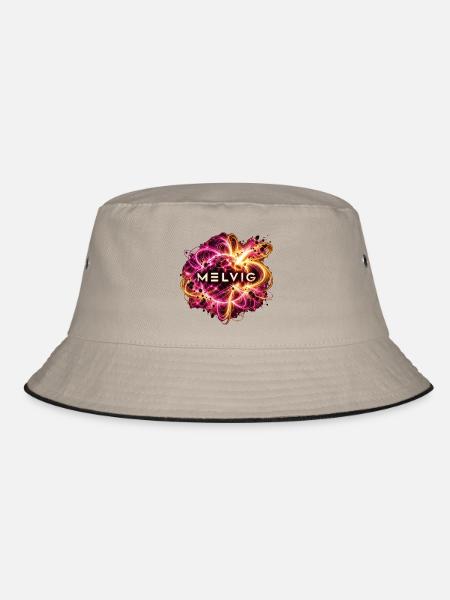 MELVIG Magnetar – Weltraumkunst in Pink & Gold - Bucket Hat - Khaki/Schwarz