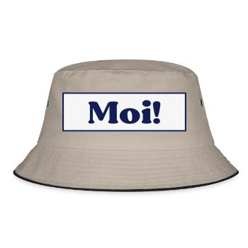 Finnland Moi Gruß - Bucket Hat - Khaki/Schwarz - Vorne