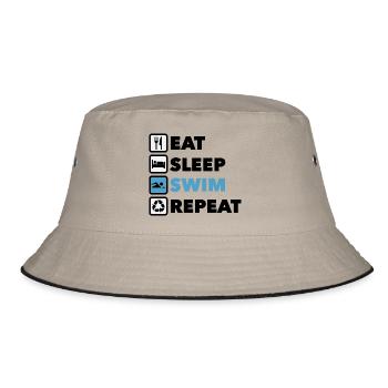 SWIM Active Living: Sportikonen - Bucket Hat - Khaki/Schwarz - Vorne