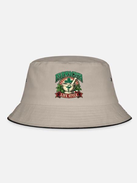 Lebensstil als Apotheker - Bucket Hat - Khaki/Schwarz