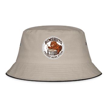Rimshots Snare Drummer Schlagzeug - Bucket Hat - Khaki/Schwarz - Vorne